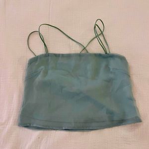 MUST GO!!!  Light Blue Superdown strappy crop top size Small